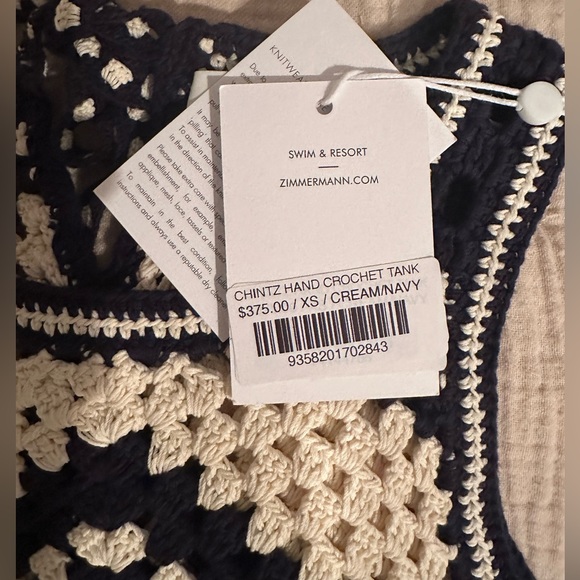 Zimmermann chintz fringe top xs - Picture 2 of 2